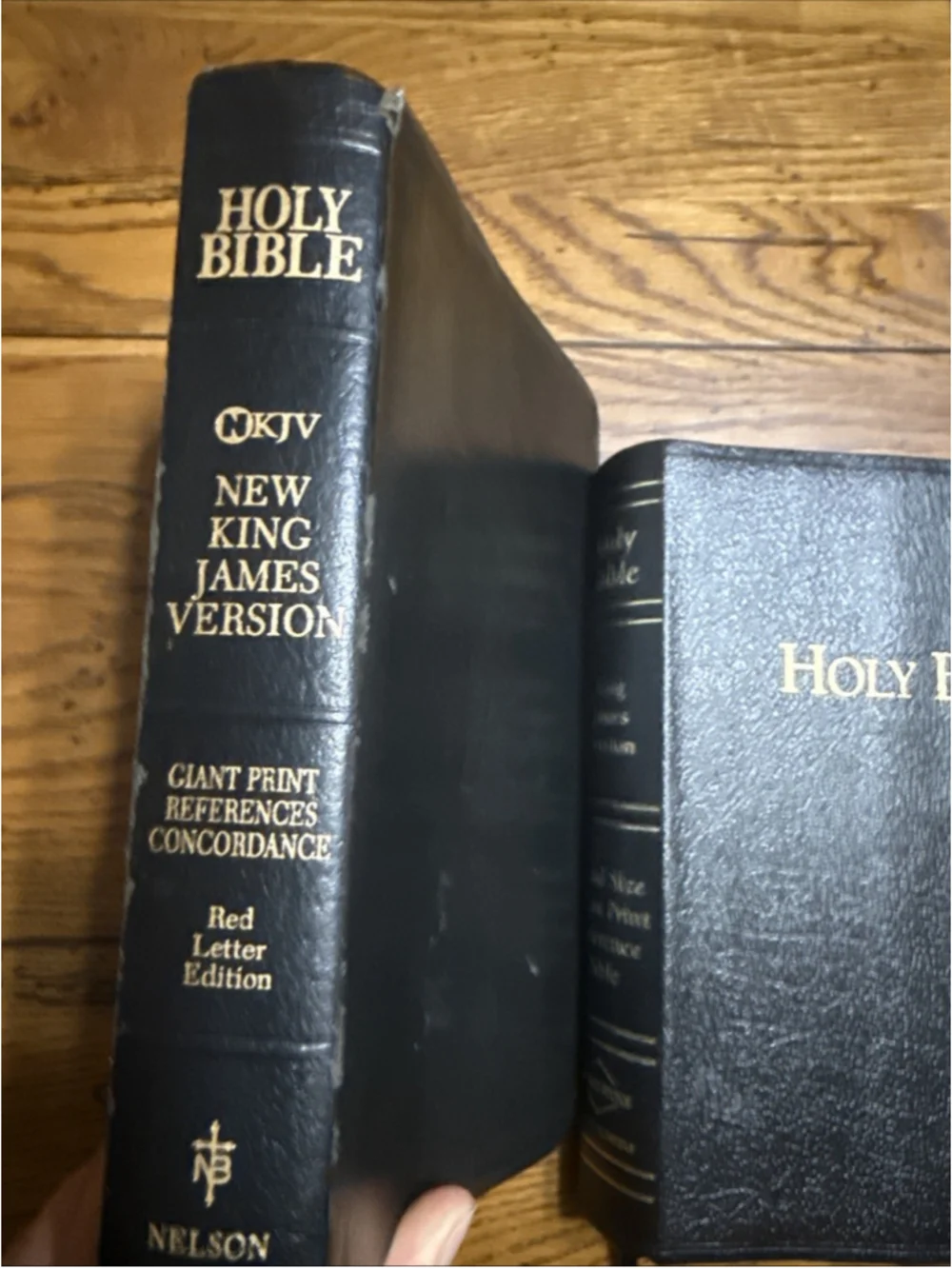 2- Holy Bible New King James, KJV by Nelson 1982 Red letter & Hand Sized